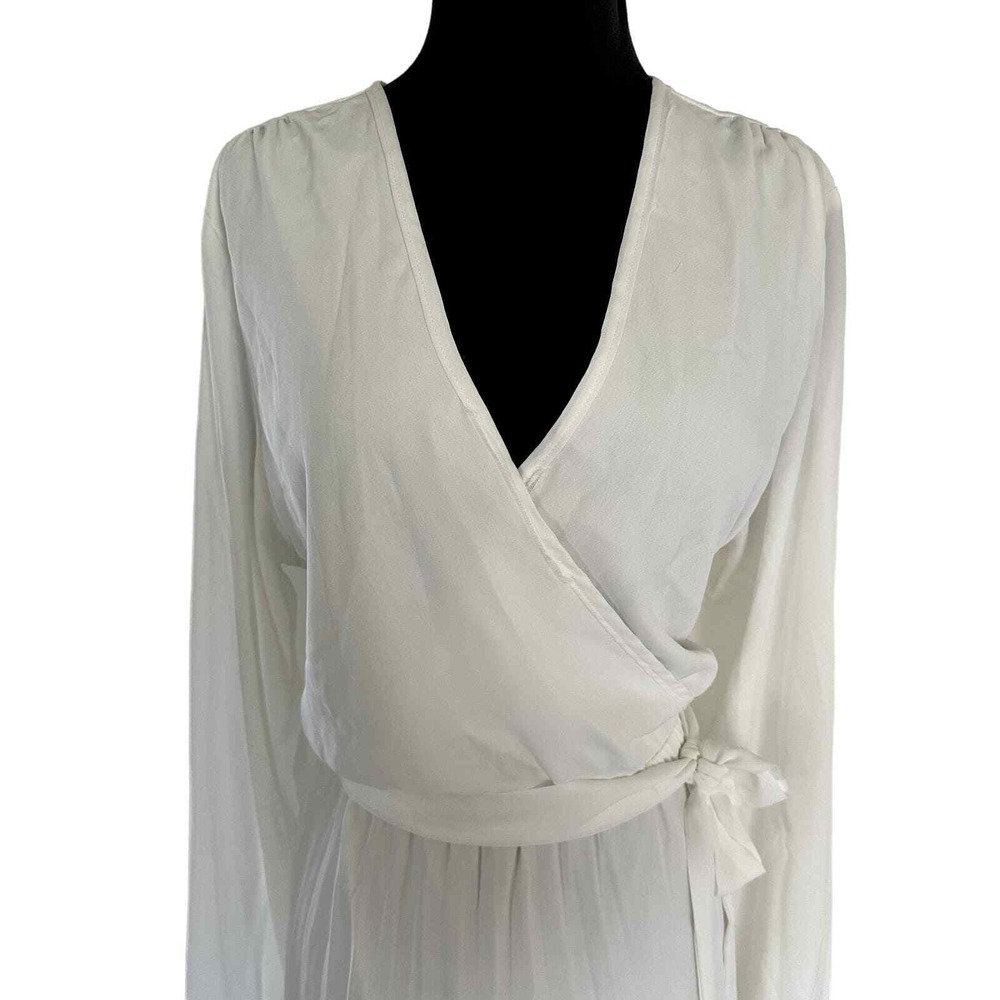 NWOT PRETTY GARDEN White‎ Pleated Dress with Wrap Belt XXL